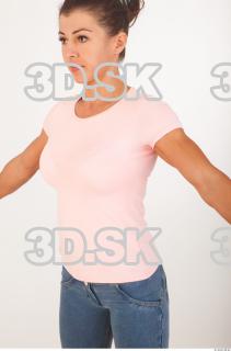 Upper body pink t shirt of Oxana  0002